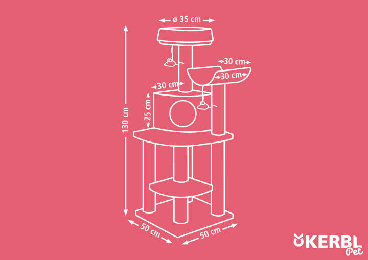 KERBL Eck-Kratzbaum Zirkonia